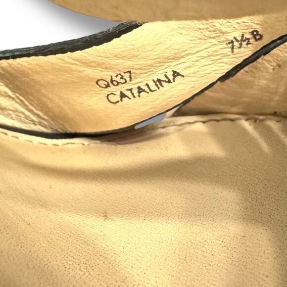 Coach Catalina Wedge Heels Women’s Size 7.5B Black Leather Buckle Strap - Picture 11 of 11